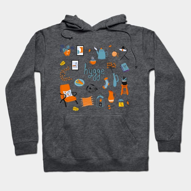 Hygge. Concept of Scandinavian lifestyle. Hoodie by DanielK